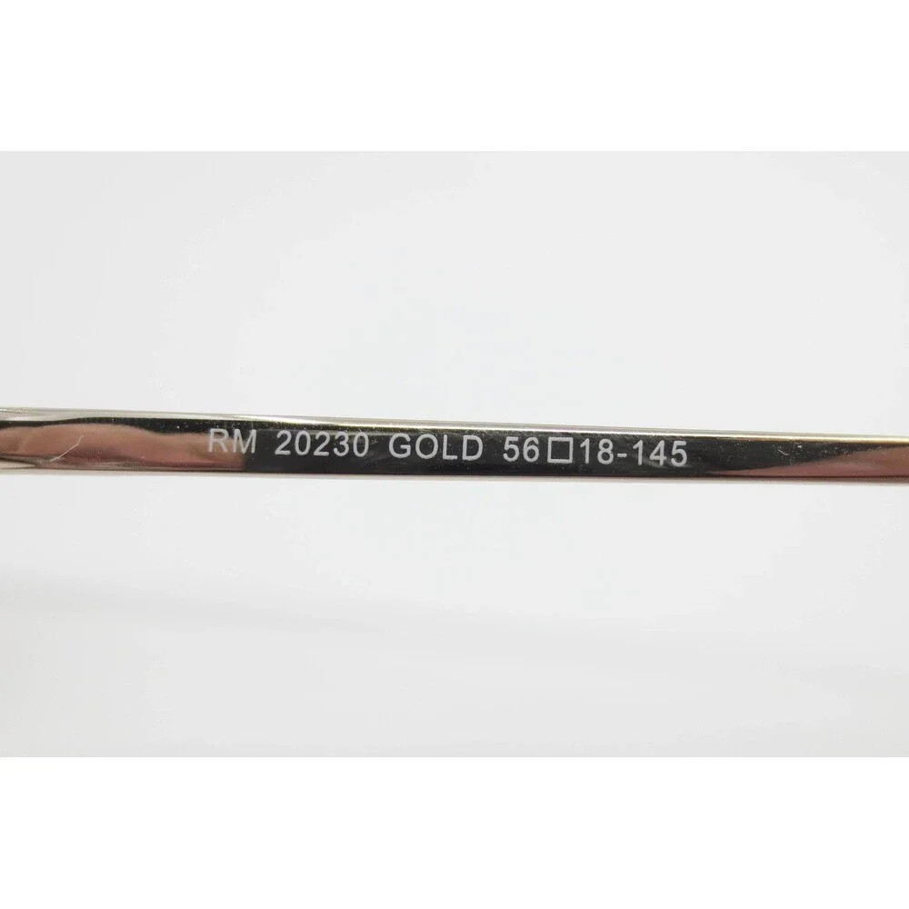 Robert Mitchel RM 20230 Gold Rectangular Metal Eyeglass Frames 56-18-145 Mens